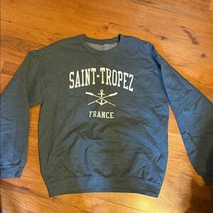Saint-Tropez Graphic Crewneck Sweater - Charcoal